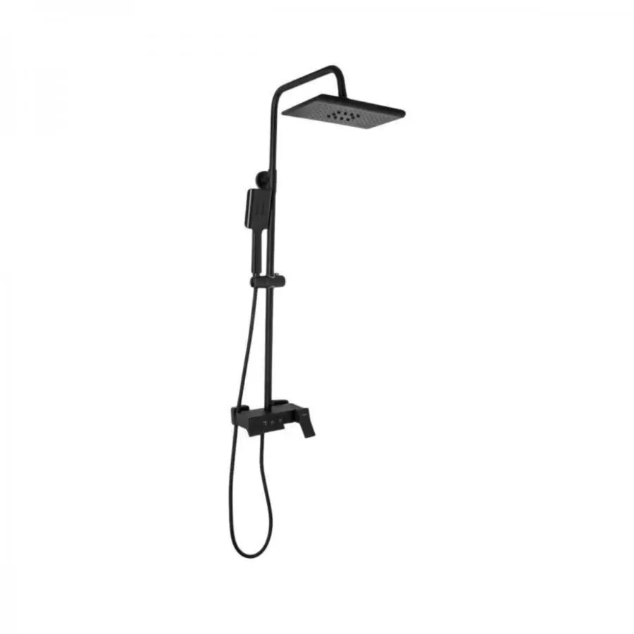 Colonna doccia con soffione e calotta di regolazione, ottone sanitario, nero, 9920H Rubinetti e colonne doccia Titolo predefinito Alessandro Design