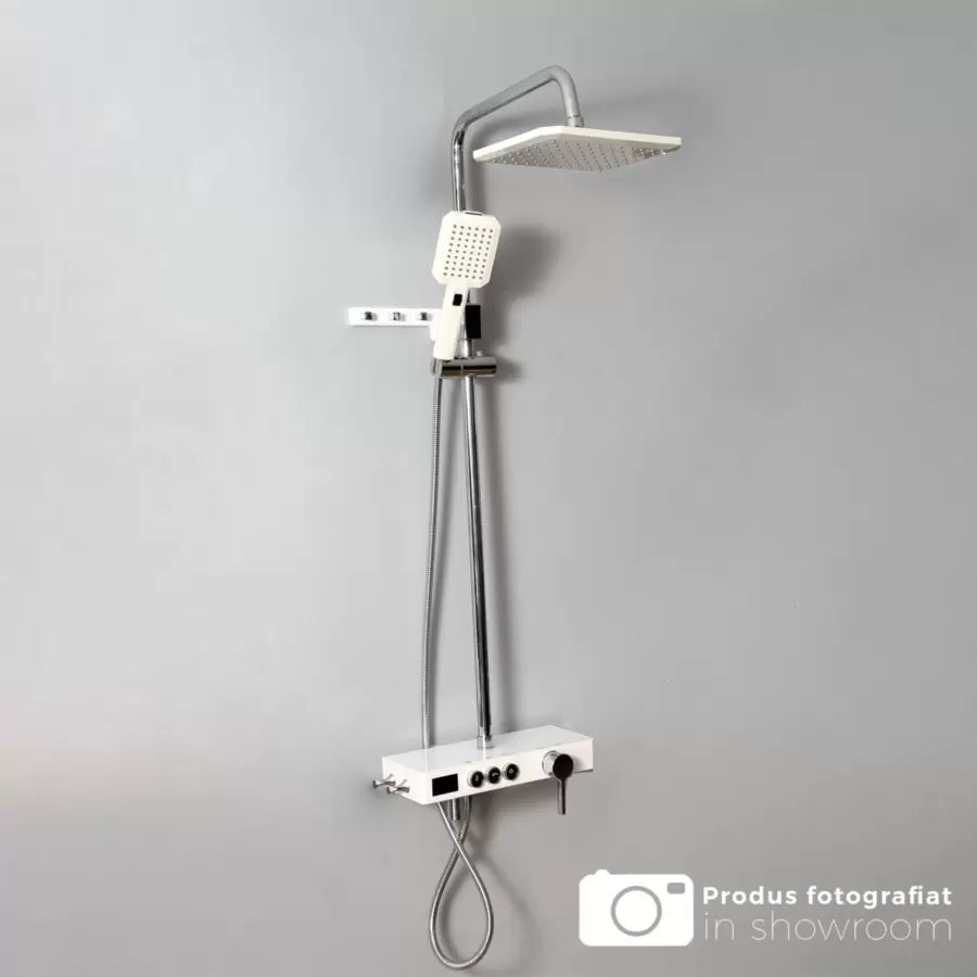 Colonna Doccia Display LCD Acciaio Inox Bianco Argento SJG/007 Rubinetti e Colonne Doccia Titolo predefinito Alessandro Design