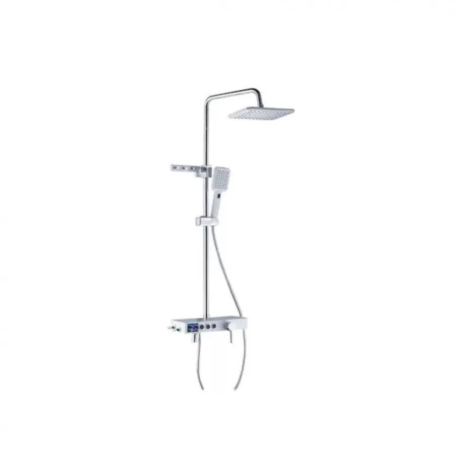Colonna Doccia Display LCD Acciaio Inox Bianco Argento SJG/007 Rubinetti e Colonne Doccia Titolo predefinito Alessandro Design