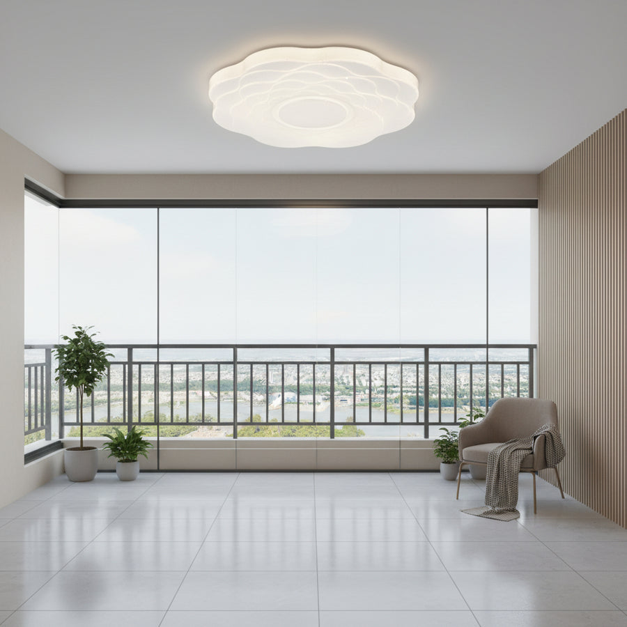 Plafoniera LED Flower 23 cm, 22W, 3000K / 4000K / 6000K, Plafoniere LED bianche, in metallo e acrilico Titolo predefinito Alessandro Design