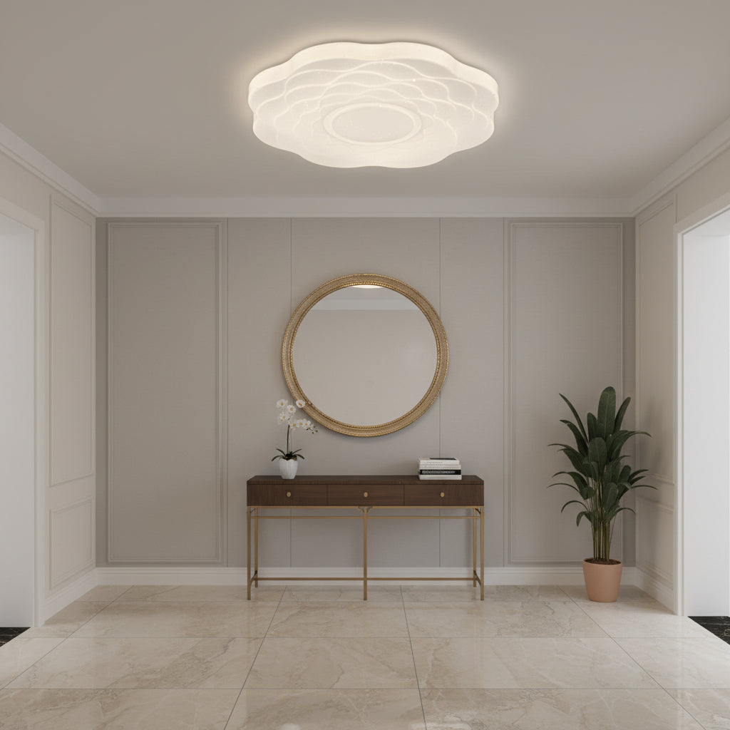 Plafoniera LED Flower 23 cm, 22W, 3000K / 4000K / 6000K, Plafoniere LED bianche, in metallo e acrilico Titolo predefinito Alessandro Design