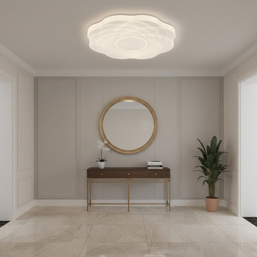 Plafoniera LED Flower 23 cm, 22W, 3000K / 4000K / 6000K, Plafoniere LED bianche, in metallo e acrilico Titolo predefinito Alessandro Design