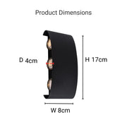 Fantas Lampada da Parete LED per Esterno e Interno, 6 Sorgenti x 1W, IP65, Metallizzato, Nero, 3000K Lampade da Parete per Esterno Titolo predefinito Alessandro Design