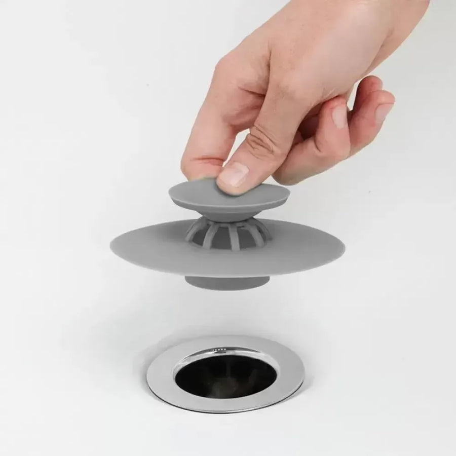 Tappo per lavabo, Grigio, Gomma, OD/AC1/GRI Accessori Bagno Titolo predefinito Alessandro Design