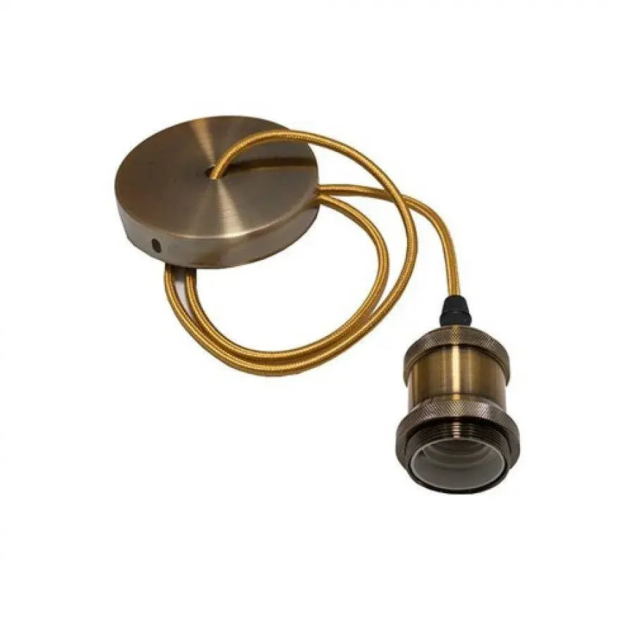 Lampadario Antico, 1xE27, 100 cm, Metallo, Bronzo Lampadari Vintage Titolo predefinito Alessandro Design