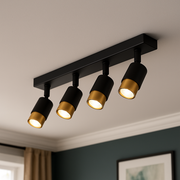 Proiettore LED con Faretti 4xGU10, Lampadari Moderni a Lampadina Oro, Metallo e Acrilico Titolo predefinito Alessandro Design