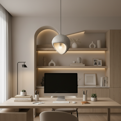 Lampadario Moderno AERA, 30 cm, Sospeso, 1 X E27, Grigio, Metallo e Schiuma, Altezza Regolabile Lampadari Moderni Titolo predefinito Alessandro Design