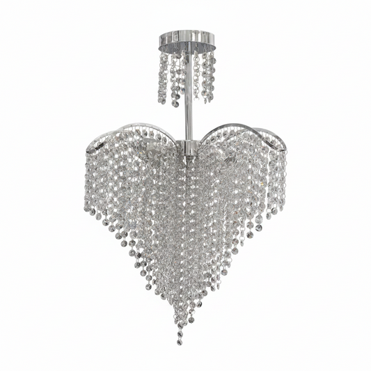 Lampadario in cristallo Ander 4xE14 Diametro 45cm Cromo