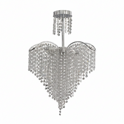 Lampadario in cristallo Ander 4xE14 Diametro 45cm Cromo