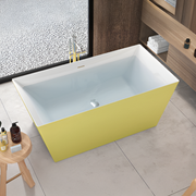 Vasca Da Bagno Freestanding, Rettangolare, Acrilico, Giallo Limone, 170×78×60 Cm Vasche Da Bagno Freestanding Titolo predefinito Alessandro Design