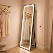 Specchio rettangolare a LED, cornice nera, 50x160 cm, dimmerabile, luce fredda/calda/neutra, Dressing Couture Dressing Mirrors Titolo predefinito Alessandro Design