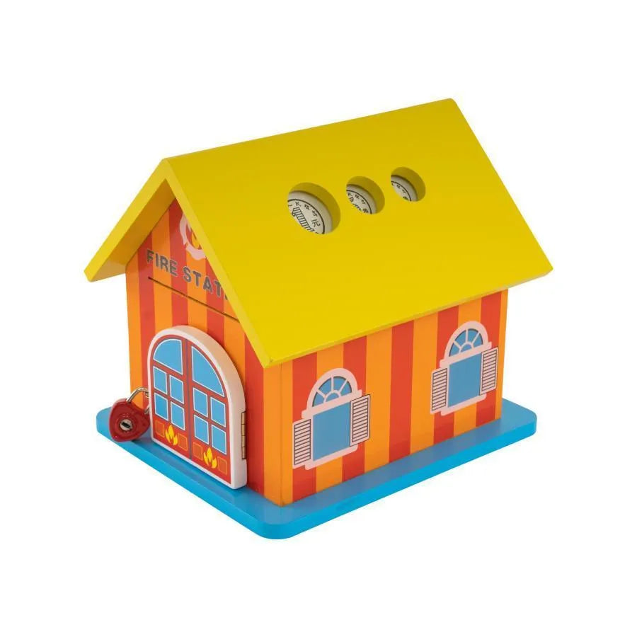 Salvadanaio Giocattolo per Monete e Banconote, 3 Pezzi, Multicolor, Legno Titolo predefinito Alessandro Design