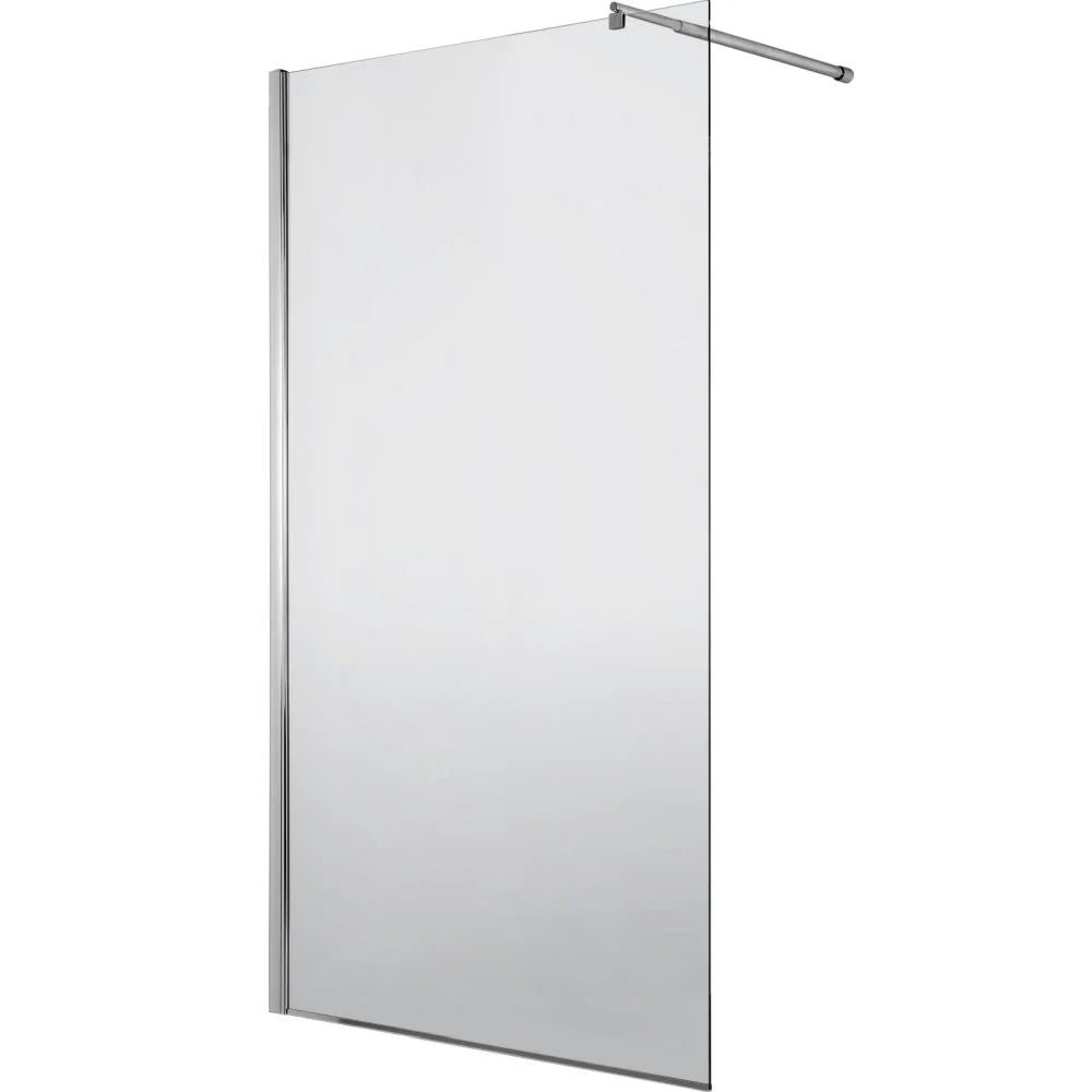 Parete doccia walk-in 90x195 cm, vetro di sicurezza da 8 mm, satinato, profilo metallico resistente Cabina doccia Titolo predefinito Alessandro Design