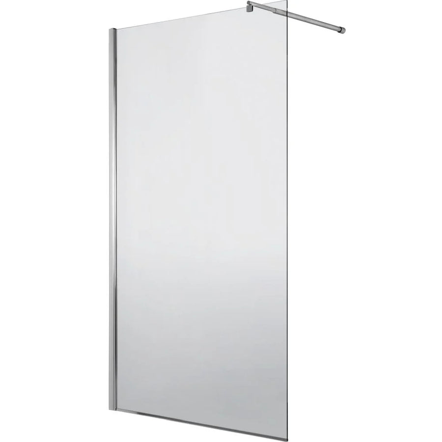 Parete doccia walk-in 90x195 cm, vetro di sicurezza da 8 mm, satinato, profilo metallico resistente Cabina doccia Titolo predefinito Alessandro Design