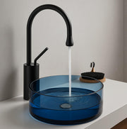 Lavabo Bagno in Resina 45x15 cm Azzurro Cielo Titolo predefinito Alessandro Design