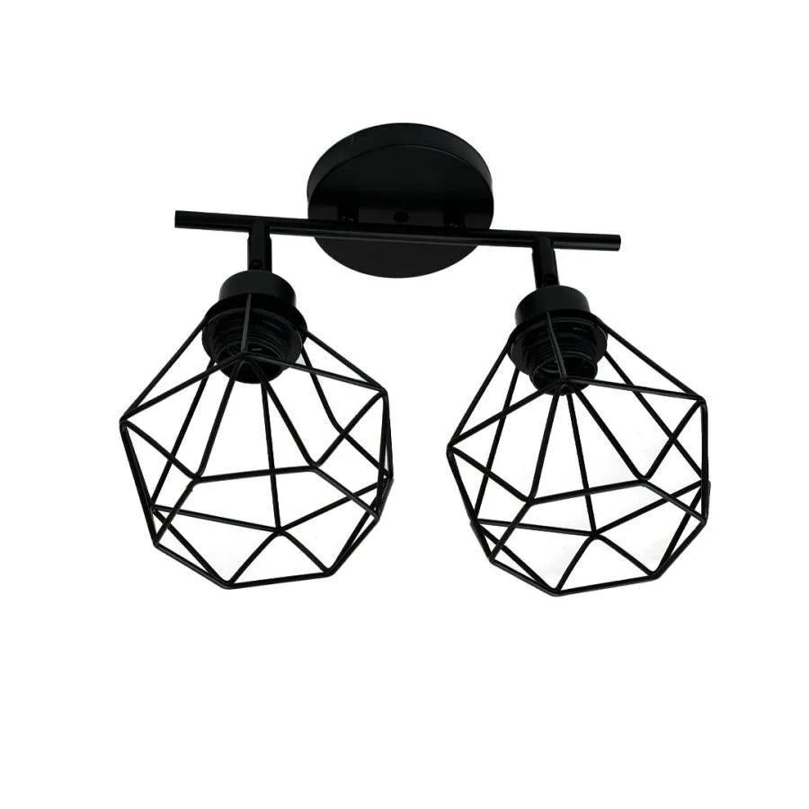 Lampadario Aerope, 2x E27, metallo, nero Lampadari industriali Titolo predefinito Alessandro Design