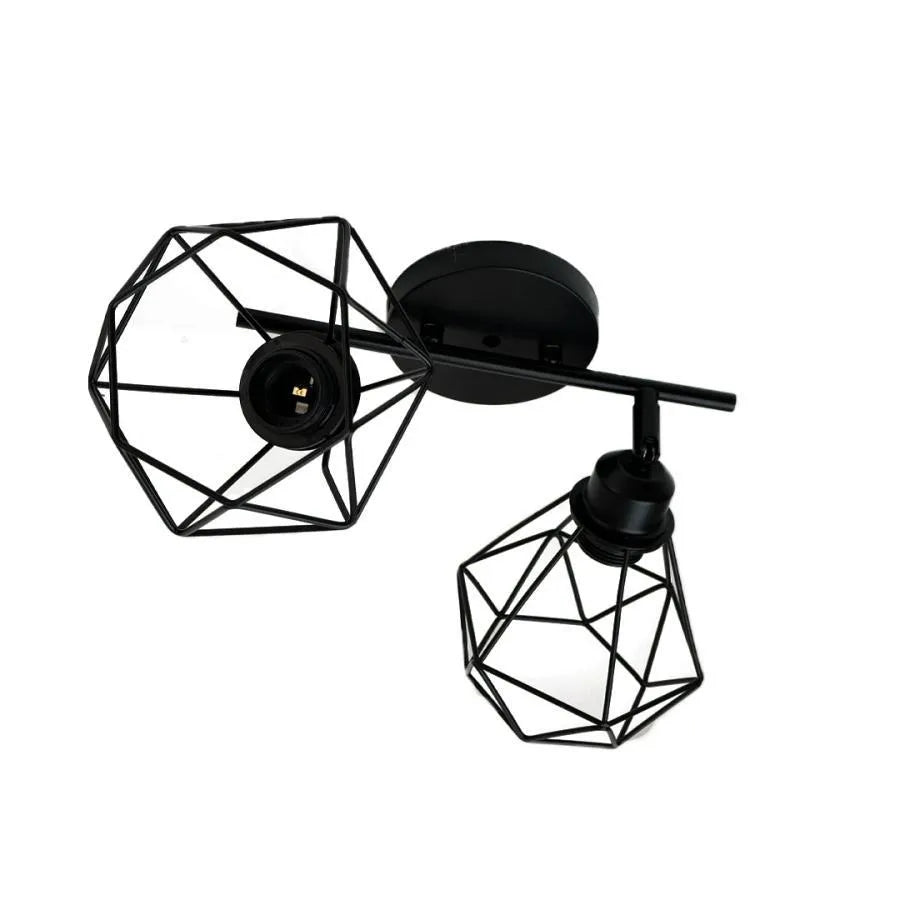 Lampadario Aerope, 2x E27, metallo, nero Lampadari industriali Titolo predefinito Alessandro Design