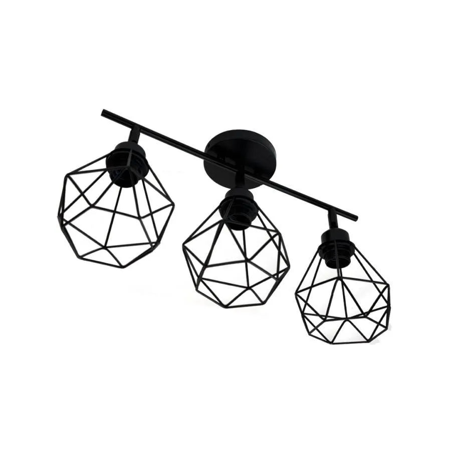 Lustra Ailyn 3x E27 Black Lustre Industrial Titolo predefinito Alessandro Design