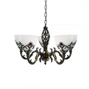Lampadario rustico COTTAGE, 5XE27, bronzo antico, candelabri classici in metallo e vetro Titolo predefinito Alessandro Design