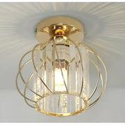 Lustra Monica, 1XE27, Auriu, D 16cm, Metal si Cristal Lustre Clasice Default Title Alessandro Design