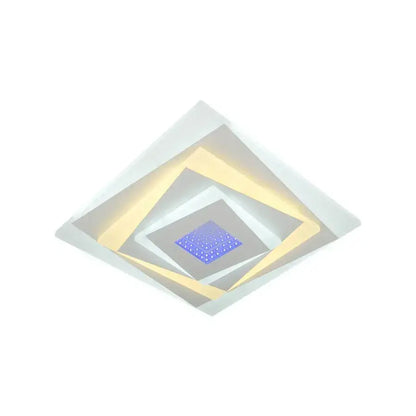 Lampadario LED NIVARA RGB 3D 40W, Luce Fredda/Calda/Neutra, Bianco
