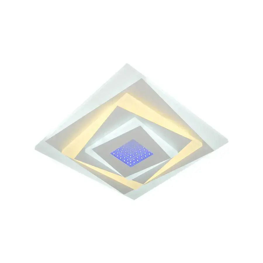 Lampadario LED NIVARA RGB 3D 40W, Luce Fredda/Calda/Neutra, Bianco