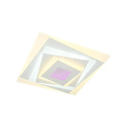 Lampadario LED NIVARA RGB 3D 40W, Luce Fredda/Calda/Neutra, Bianco