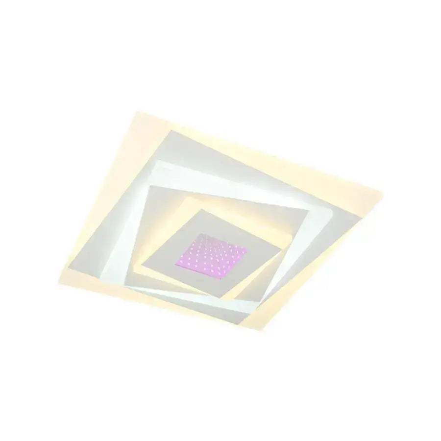 Lampadario LED NIVARA RGB 3D 40W, Luce Fredda/Calda/Neutra, Bianco