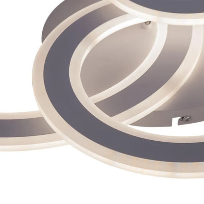 Lustra LED KYLIE 77W, 3 Cercuri, lumina Rece/Calda/Neutra, Alb