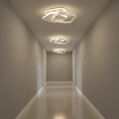 Lustra LED cu cristal ANASTASIA 39W, Diametru 30cm, lumina Rece/Calda/Neutra, Alb