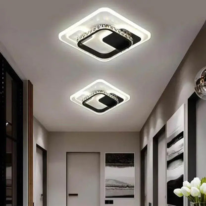 Lampadario LED in cristallo ARIELLA 39W, Quadrato, Luce Fredda/Calda/Neutra, Lampadari LED Nero Titolo predefinito Alessandro Design