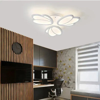 Lampadario LED con telecomando TULIP 45W, 3 Petali, Luce Fredda/Calda/Neutra, Dimmerabile, Bianco