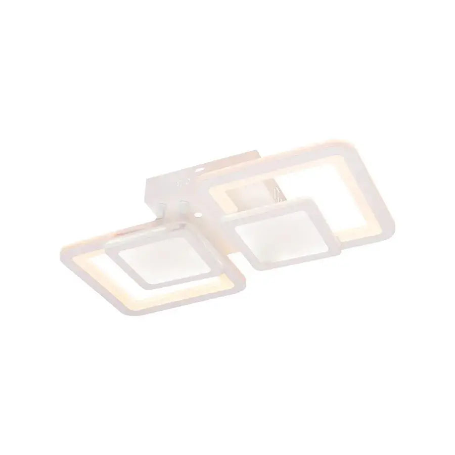 Lampadario a LED con telecomando BALANS 44W, 2 Quadrati, Luce Fredda/Calda/Neutra, Dimmerabile, Lampadario a LED Bianco con telecomando Titolo predefinito Alessandro Design