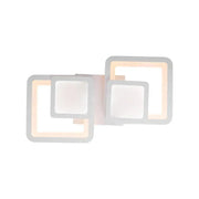 Lampadario a LED con telecomando BALANS 44W, 2 Quadrati, Luce Fredda/Calda/Neutra, Dimmerabile, Lampadario a LED Bianco con telecomando Titolo predefinito Alessandro Design