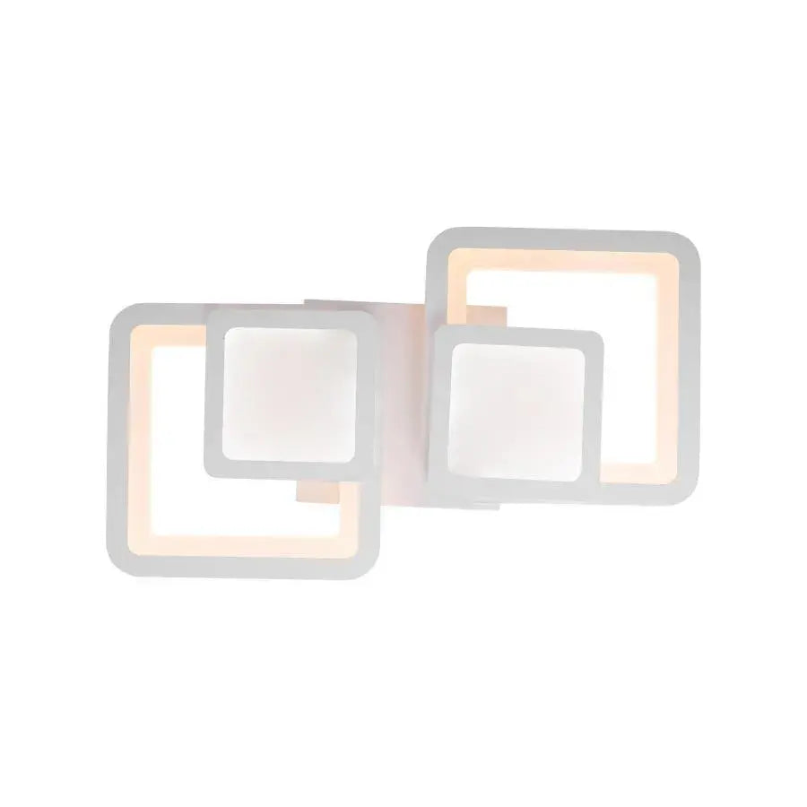 Lampadario a LED con telecomando BALANS 44W, 2 Quadrati, Luce Fredda/Calda/Neutra, Dimmerabile, Lampadario a LED Bianco con telecomando Titolo predefinito Alessandro Design