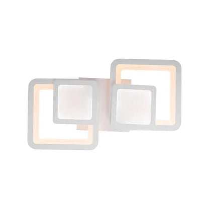 Lampadario a LED con telecomando BALANS 44W, 2 Quadrati, Luce Fredda/Calda/Neutra, Dimmerabile, Lampadario a LED Bianco con telecomando Titolo predefinito Alessandro Design