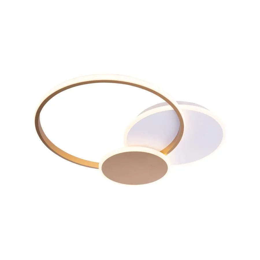 Lampadario LED con Telecomando KILLIAN 46W, 3 Cerchi, Luce Fredda/Calda/Neutra 3000K/4000K/6000K, Dimmerabile, Oro Bianco Lampadari LED con Telecomando Titolo predefinito Alessandro Design