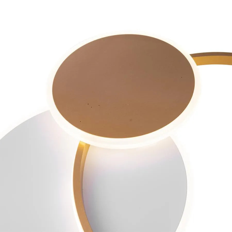 Lampadario LED con Telecomando KILLIAN 46W, 3 Cerchi, Luce Fredda/Calda/Neutra 3000K/4000K/6000K, Dimmerabile, Oro Bianco Lampadari LED con Telecomando Titolo predefinito Alessandro Design