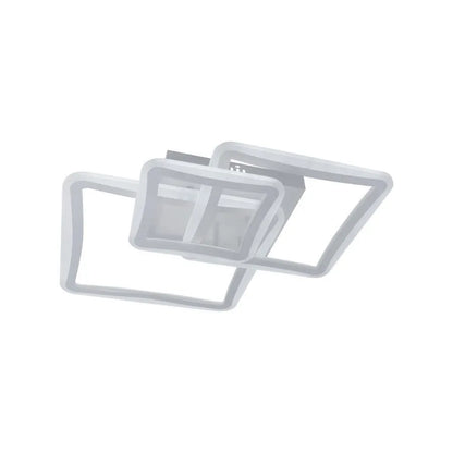 Lampadario LED con telecomando FARYDA 120W, 3 Quadrati, Luce Fredda/Calda/Neutra, Dimmerabile, Bianco