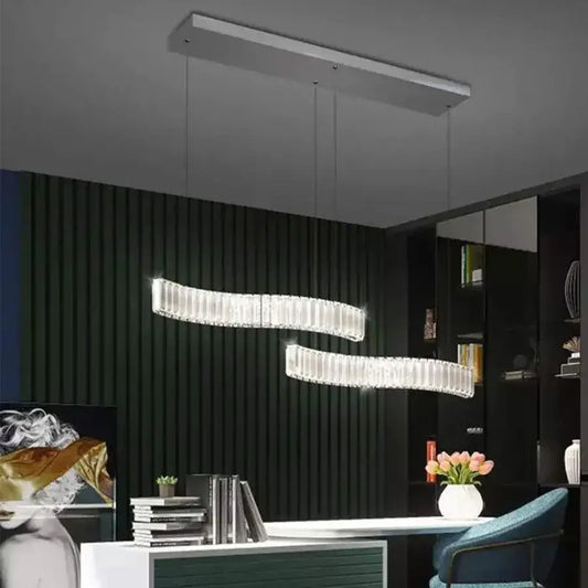 Lampadario LED a Sospensione con telecomando e cristallo MERVE 24W, Luce Fredda/Calda/Neutra, Dimmerabile, Cromo Lucido, Lampadari LED in Cristallo Regolabili in Altezza Titolo predefinito Alessandro Design