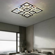 Lampadario LED con telecomando e cristallo QUADRIA SUPREMO RGB 168W, 8 Quadrati, Luce Fredda/Calda/Neutra, Dimmerabile, Cromo Lucido Lampadari LED con Telecomando Titolo predefinito Alessandro Design