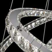 Lustra LED cu Telecomanda PRISM Luminis, Cristal si Metal, 210W, 4 Cercuri, Dimabila, Lumina Rece/Calda/Neutra, Iluminat Luxos Lustre LED cu Telecomanda Default Title Alessandro Design
