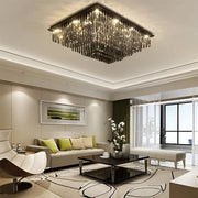 Lampadario di cristallo, Brady, 14xE14, rettangolare, Lampadari di cristallo grigio Titolo predefinito Alessandro Design