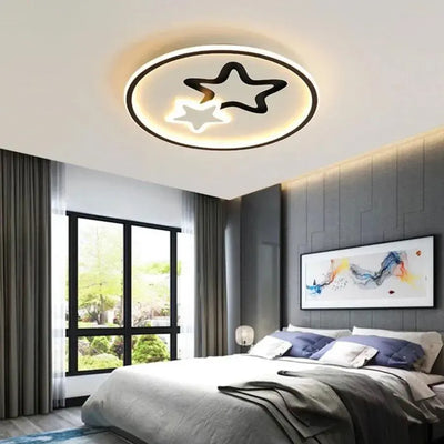 Lampadario LED con telecomando EMELIANA 57W, Star, Luce Fredda/Calda/Neutra, Dimmerabile, Nero