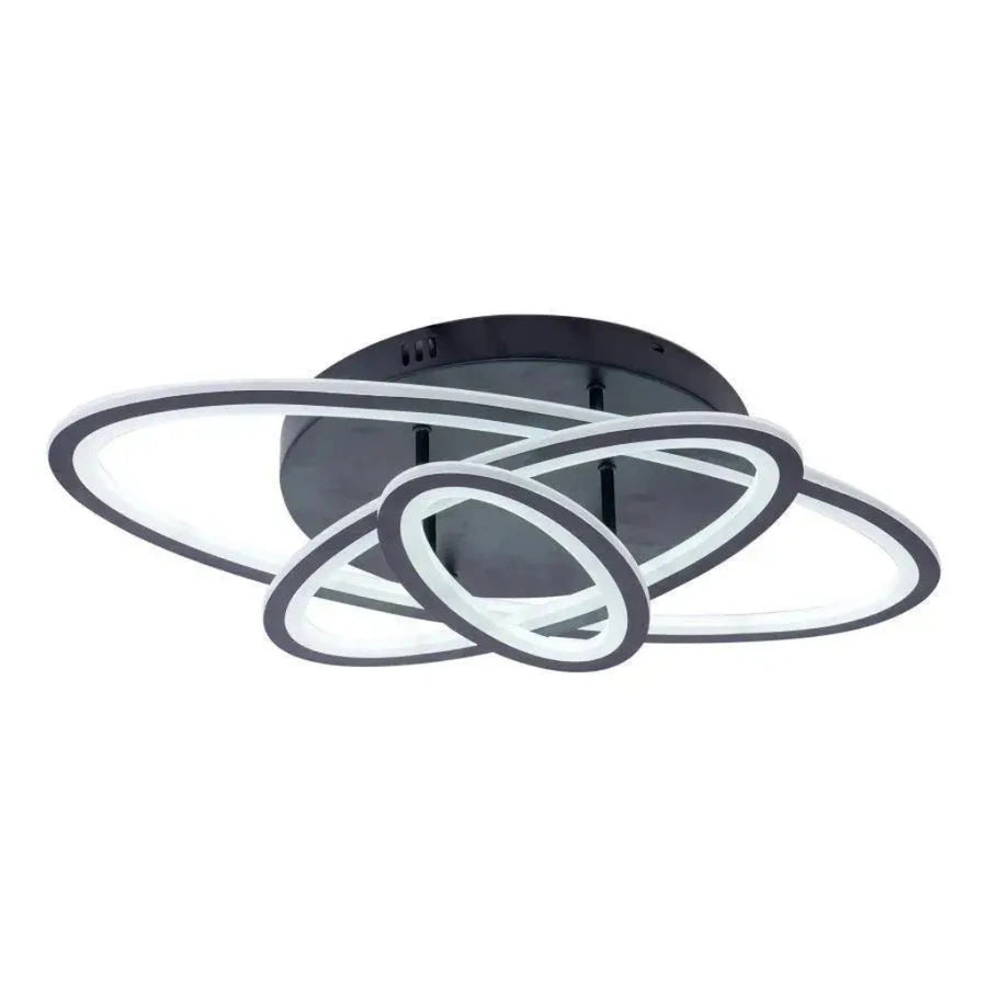 Lampadario a LED con telecomando TIANA 78W, 3 Ellissi, Luce Fredda/Calda/Neutra, Dimmerabile, Nero Lampadari a LED con telecomando Titolo predefinito Alessandro Design