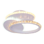 Plafoniera LED con cristallo HOLLANCE 24W, 3 Elementi, Luce Fredda/Calda/Neutra, Bianco