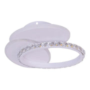 Plafoniera LED con cristallo HOLLANCE 24W, 3 Elementi, Luce Fredda/Calda/Neutra, Bianco