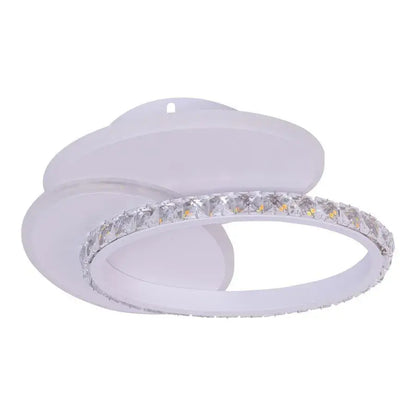 Plafoniera LED con cristallo HOLLANCE 24W, 3 Elementi, Luce Fredda/Calda/Neutra, Bianco
