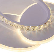 Plafoniera LED con cristallo HOLLANCE 24W, 3 Elementi, Luce Fredda/Calda/Neutra, Bianco