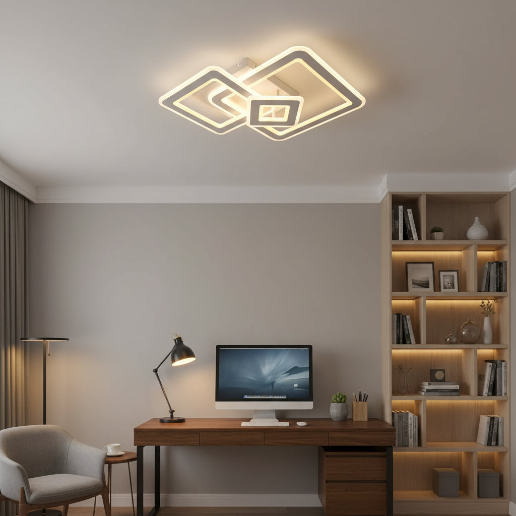 Horetensia Lampadario LED con Telecomando, 116W, Dimmerabile, Luce Calda/Neutra/Fredda, Lampadari LED Bianchi con Telecomando Titolo predefinito Alessandro Design